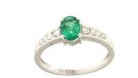 Anello Soranzo Gioielli Donna Pietre Preziose in Oro bianco Smeraldo 0.64 Ct BCO10390481 - BCO10390481